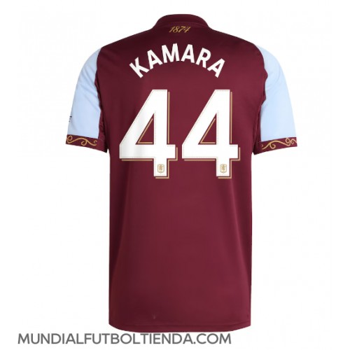 Camiseta Aston Villa Boubacar Kamara #44 Primera Equipación Replica 2025-26 mangas cortas